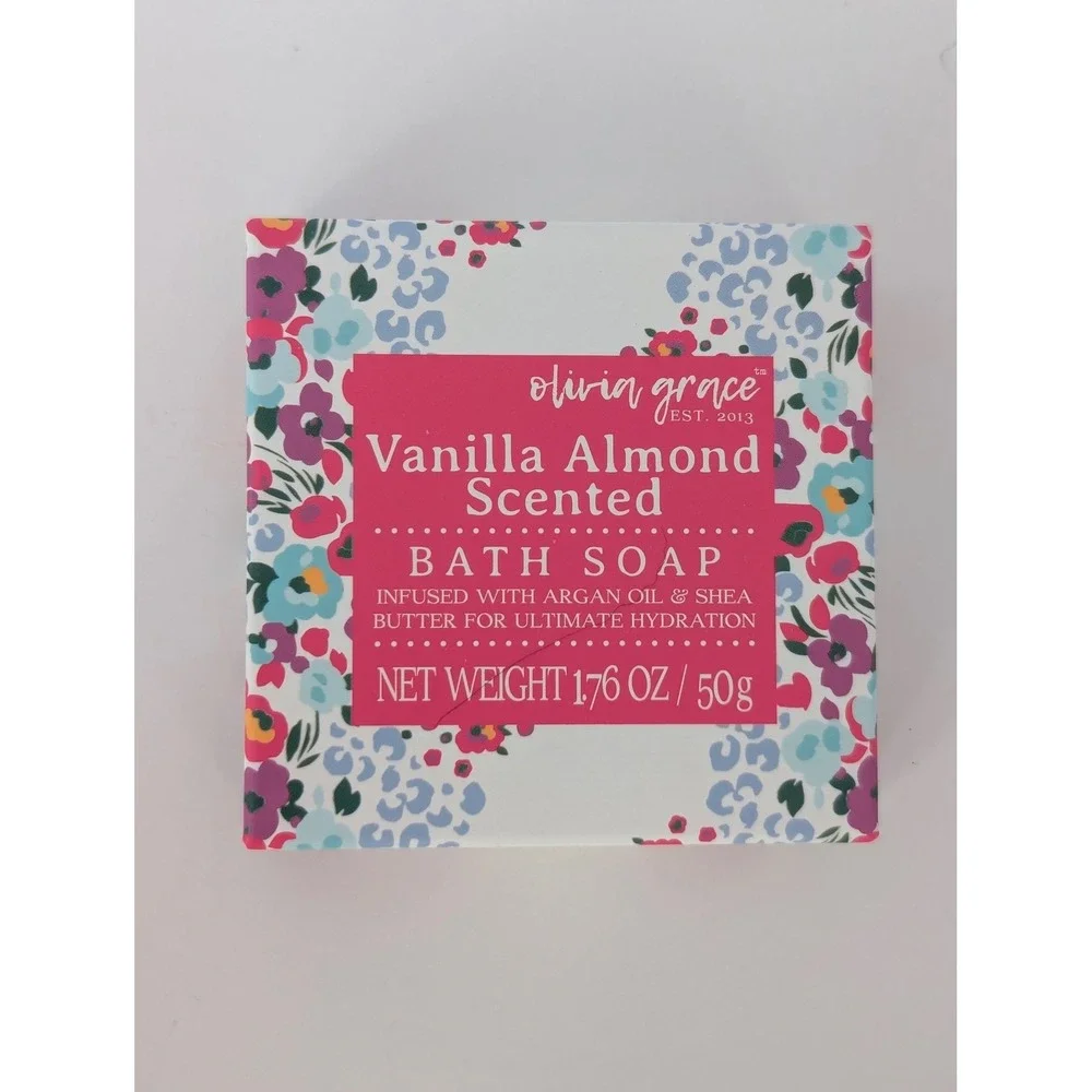 Olivia Grace Vanilla Almond Scented‎ 3pc Set Body Butter Hand Lotion Bath Soap
